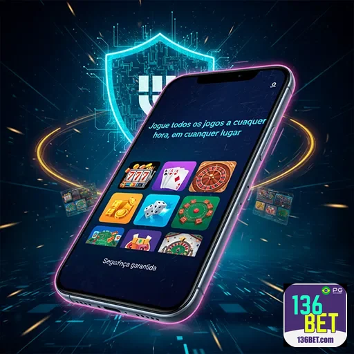 Imagem do app 136bet mostrando opções de apostas, promovendo o site oficial 136bet para apostas esportivas e jogos.