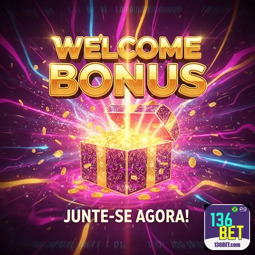 Imagem promocional do 136bet destacando seu bônus de 05, no site 136bet, para apostas esportivas e jogos.