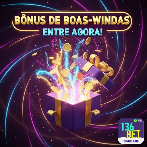 Imagem promocional do 136bet destacando bônus, com detalhes sobre ofertas de cassino e apostas esportivas
