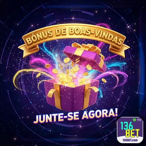 Imagem promocional do 136bet destacando bônus de entrada especial, site de apostas online confiável.