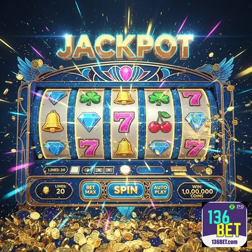 Imagem de jogos de caça-níqueis no site 136bet, destaque para a variedade de slots disponíveis.